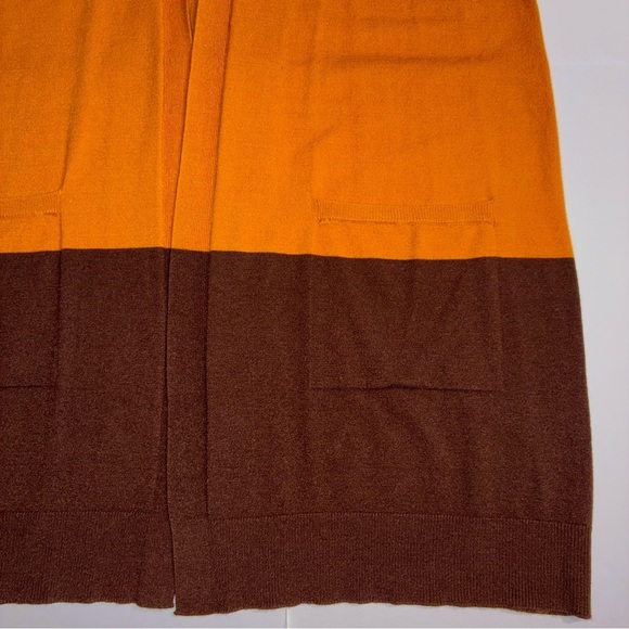 Peyton Primrose ColorBlock Sleeveless Cardigan Sweater Vest 1x - Picture 3 of 5